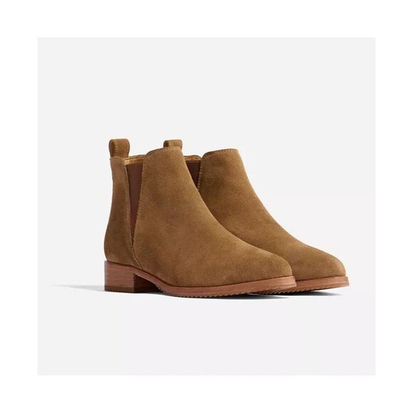 Nisolo Women's Eva Leather Everyday Chelsea Boot Taupe Suede Size 8 NIB $228 - Picture 1 of 7